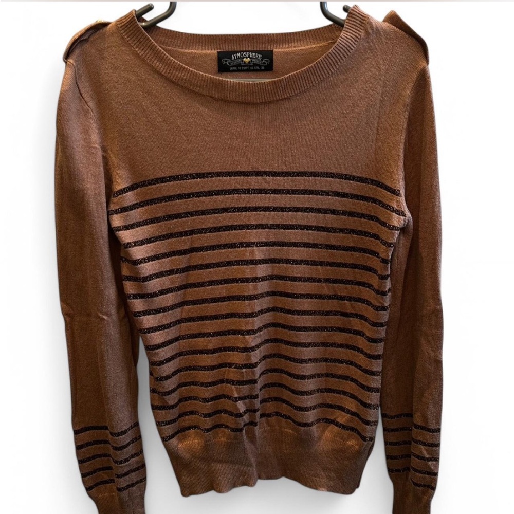 Brown Striped Sweater
